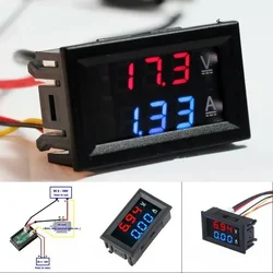 1pc Dual LED Digital Voltmeter 0.28in LED Voltage Current DC 100V 10A Voltmeter Ammeter Voltage Amps Power Meter Parts