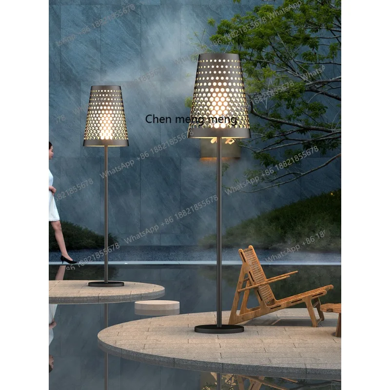 Outdoor solar pole garden light community villa garden leisure area personalized floor lamp balcony
