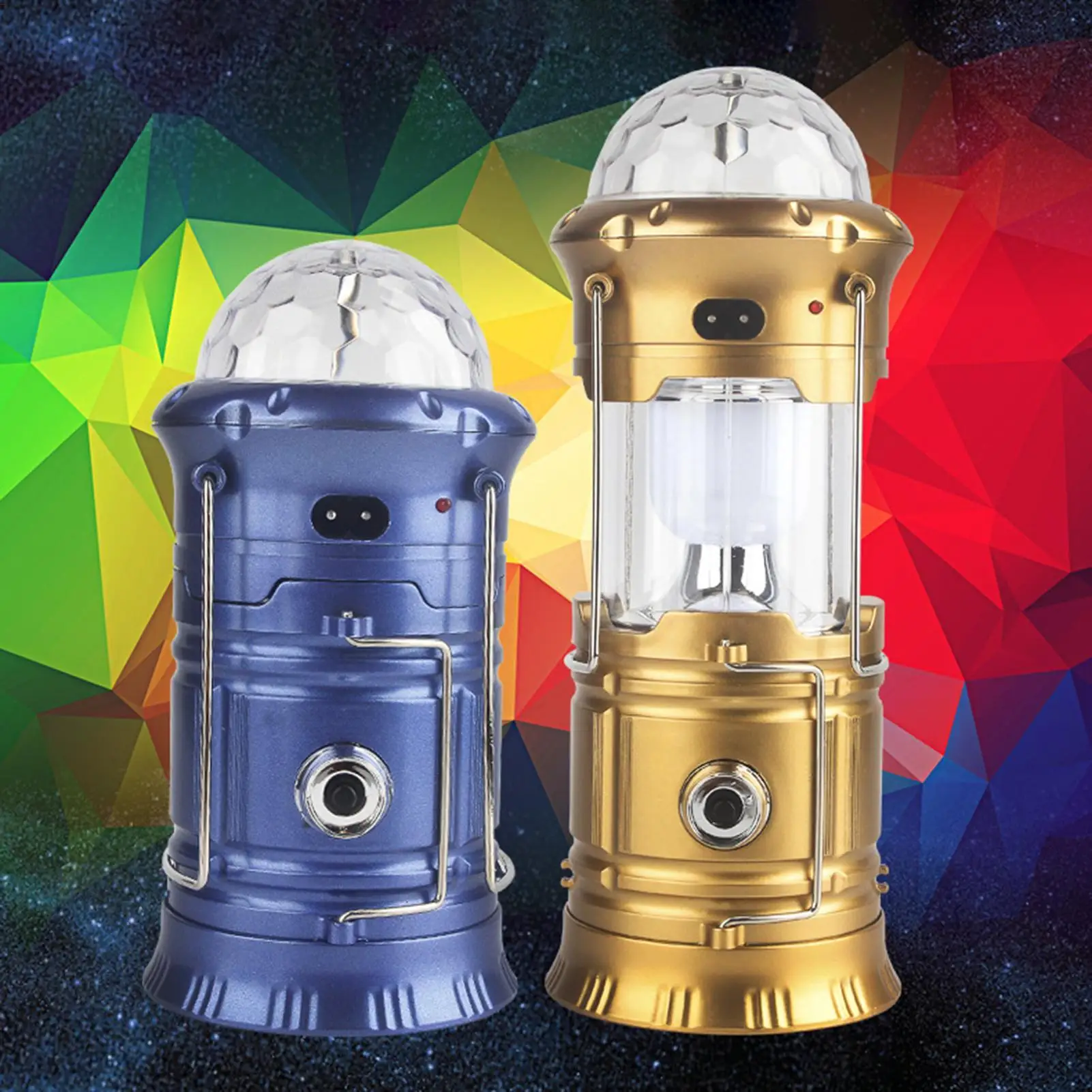Rechargeable Camping Lantern LED Colorful Portable Lantern Multi-Purpose Party Lamp For Hiking Climbing Fishing Picnic Patio