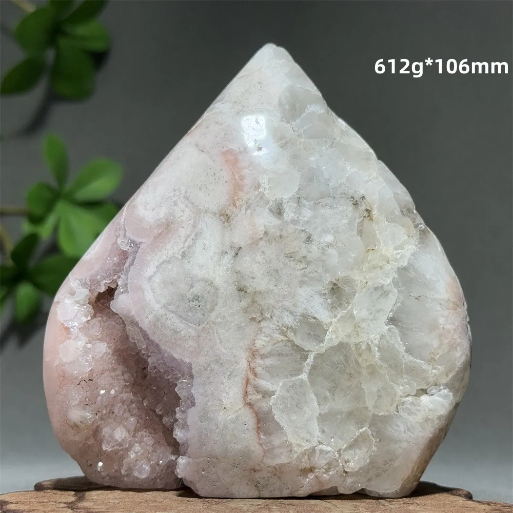 Natural Pink Amethyst Flower Agate Free Form Torch Home Fashion Decoration Gift Spiritual Meditation Healing Aura Gem