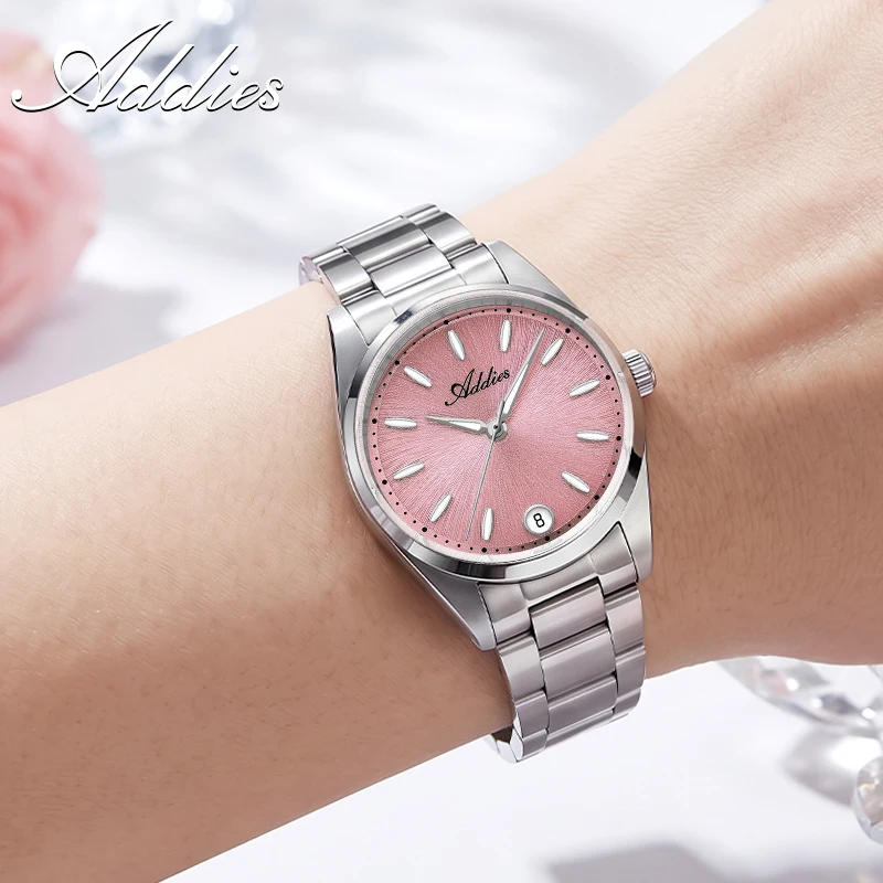 Addies Jam Tangan Pasangan Mewah Baru 31Mm Jepang GM12 BGW9 Kaca Safir Super Bercahaya 5Bar Jam Tangan Pasangan Bisnis Olahraga Tahan Air