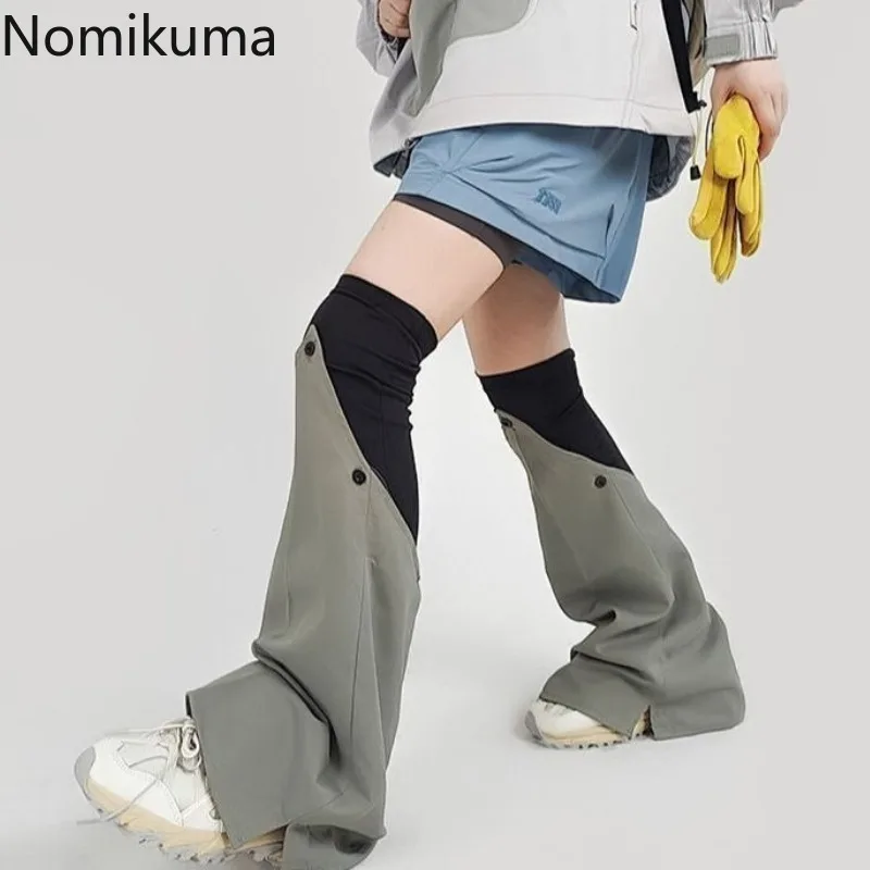 

Модные лоскутные гетры до колена, японские панк-чулки, женские чулочно-носочные изделия Y2K, универсальные повседневные носки в стиле Харадзюку