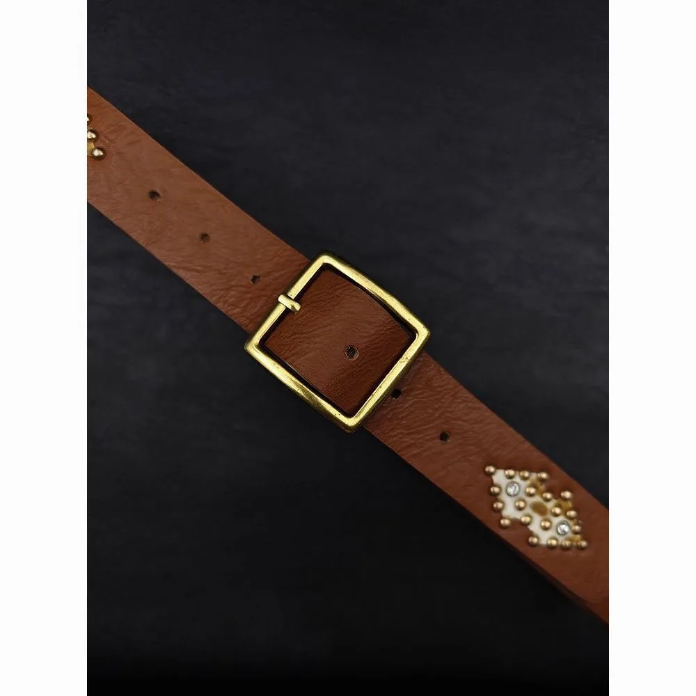 Y2K حزام نسائي بنمط الفهد، إكسسوار شخصي على الطراز البوهيمي، حزام برباط بتصميم متخصص، للرجال و #4