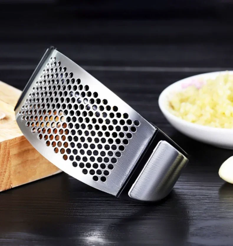 Hickened garlic clip,Garlic pestle,Stainless steel garlic press thickened manual crusher Household garlic crusher,kitchen tools