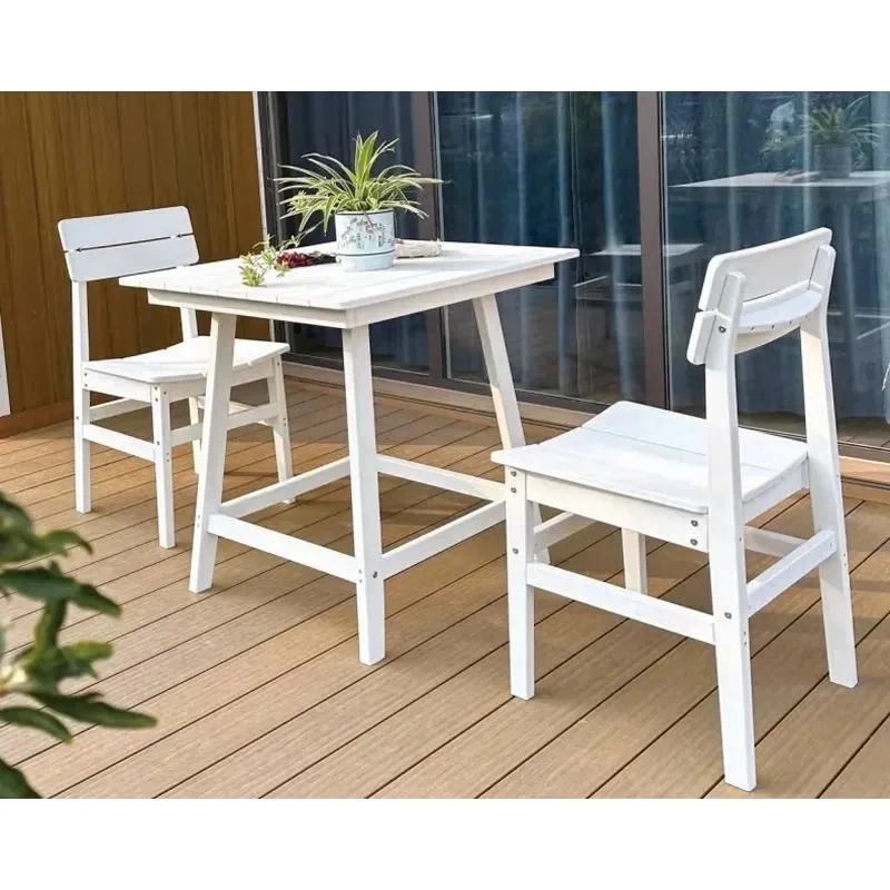 Weatherproof Outdoor HDPE Dining Chair Armchair Restaurant Set Table and Chairs