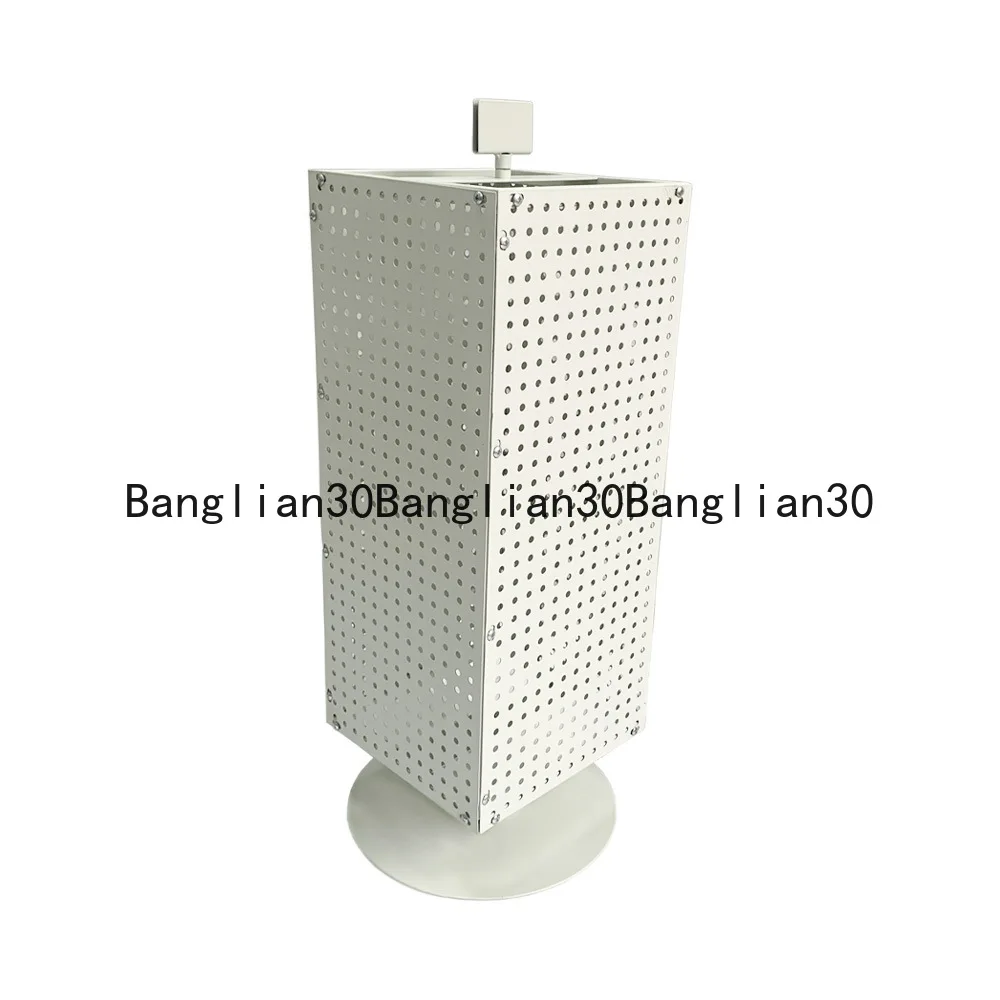 Four-sided Rotating Perforated Board Display Refrigerator Magnet Sticker, Jewelry Key, Small Shelf Storage Rack