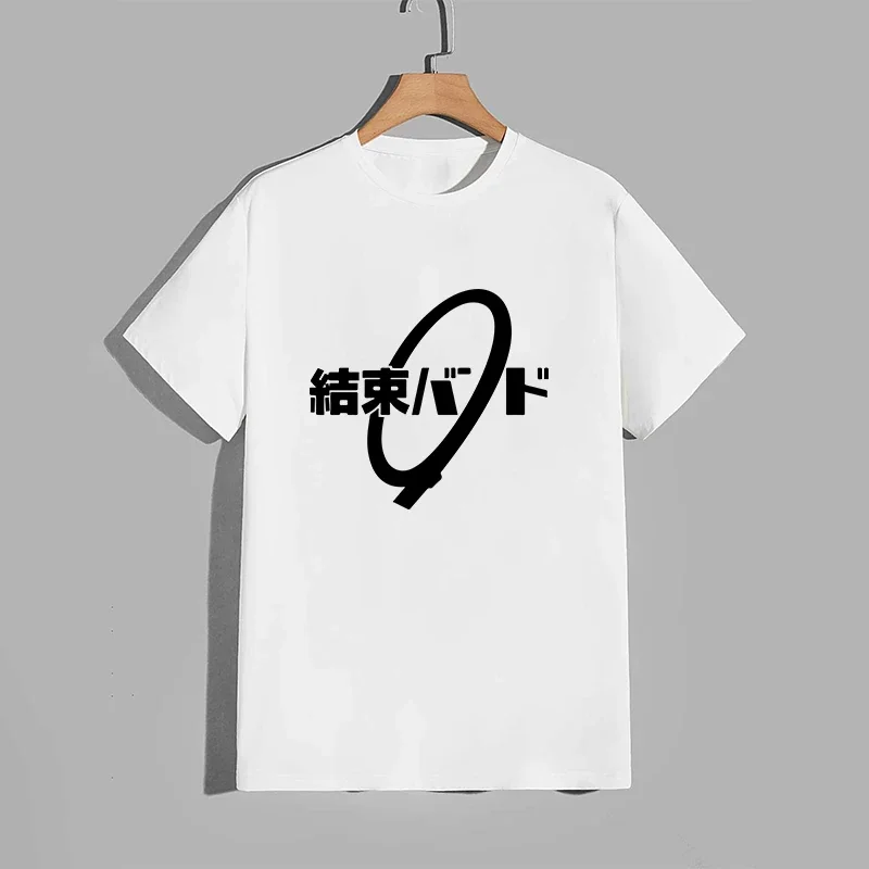 High Quality Pure Cotton T-shirt Kessoku Band Print Tshirt Men Women Daily Casual Comfort Tees Japan Anime Short Sleeve Top image 3
