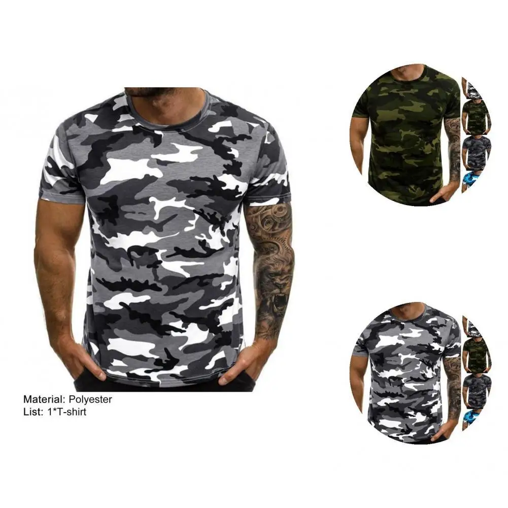 

Summer T-shirt Male Clothes Men Top Colorfast Soft Great Handsome Men Top