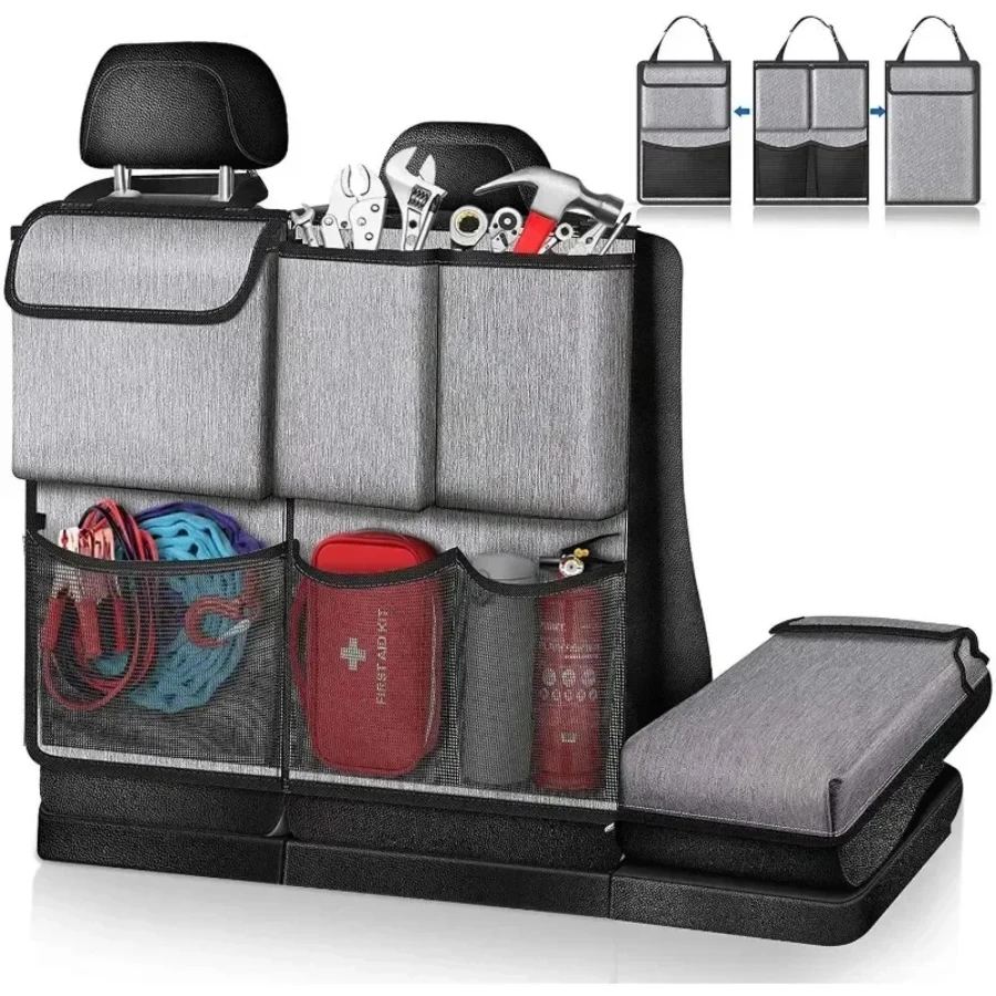 

Car Storage Bag Large Capacity Multi-purpose Car Trunk Storage Bag Removable Seat Back Hanging Organizer Interior Accessories