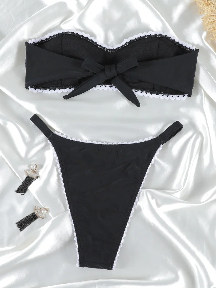 COOBBU Бикини с низкой талией, костюмы из двух предметов, комплекты бикини, сексуальные женские купальники 2026, бандажные купальники, летние стринги, пляжная одежда