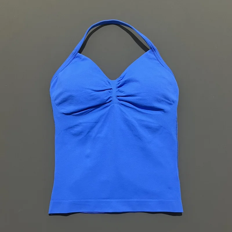 Impact Longline Strappy Top High Elasticity Breathable Workout Running Yoga Pilates Fitness Gym Activewear Seamless Tops image 5