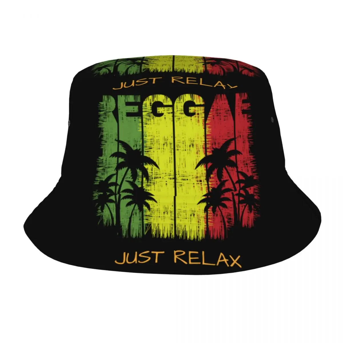 Reggae Music Bob Hats Summer Beach Hatwear Stuff Jamaica Musical Style Fisherman Hats for Outdoor Women Men Bob Hat Lightweight