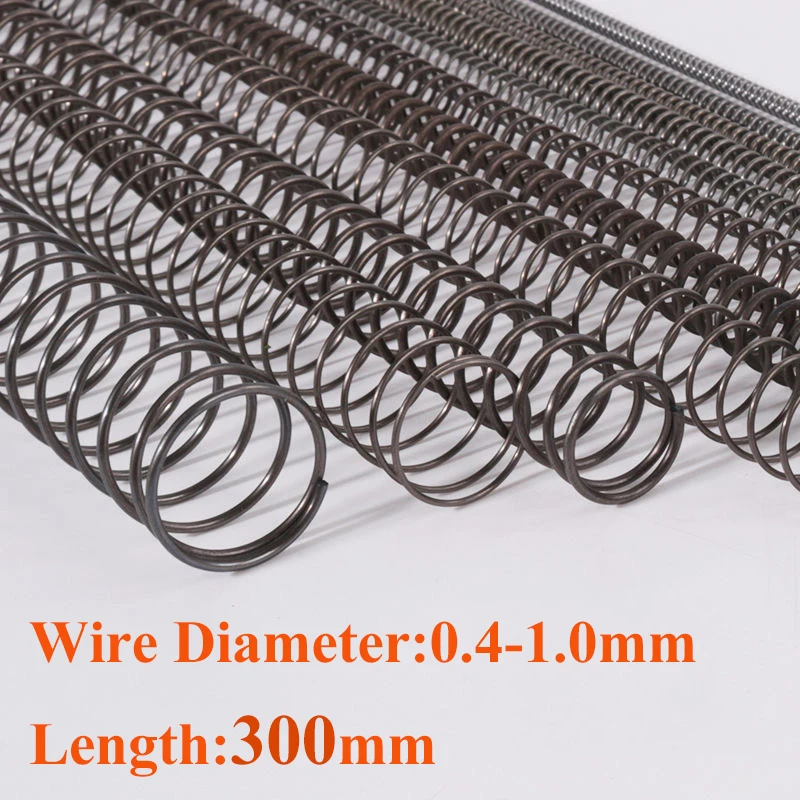 2pcs Long Compression Spring Wire Diameter 0.3/0.4/0.5/0.6/0.7/0.8/10mm Length 300mm Y-shaped Pressure Return Soft Steel Springs