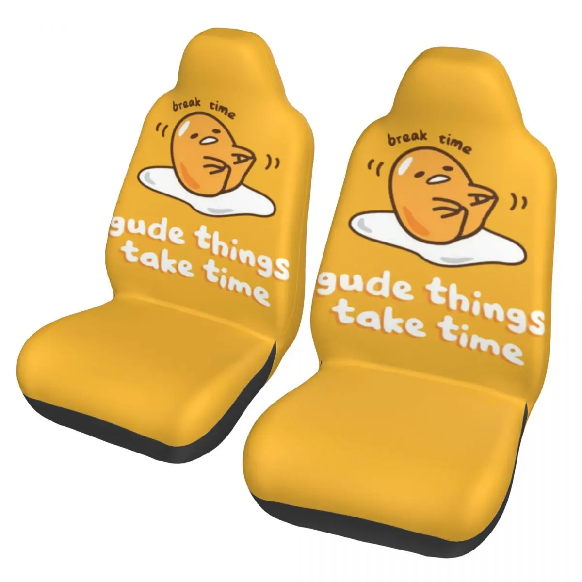 Gudetama Gude Things Take Time Universal Capa de assento de carro Interior automotivo para SUV Capas de assento de carro Acessórios de carro de poliéster