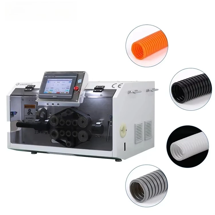 Automatic Corrugated Tube Cutting Machine for Automotive Cable Wire Conduit High Precision and PLC Control