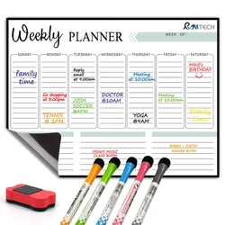 2023 New Magnetic Monthly Weekly Planner Calendar Table Dry Erase Whiteboard Blackboard Fridge Sticker Message Board Menu