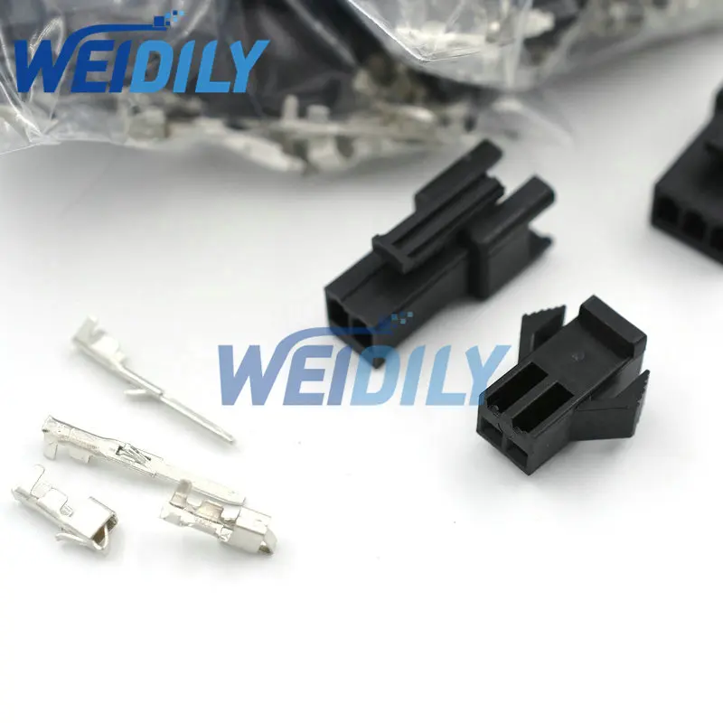 40Sets SM2.54 Kit Connector Assortment Kit 2p 3p 4p 5p 2.54mm Pitch Female and Male Header Connectors Adaptor Terminal SM-2.54