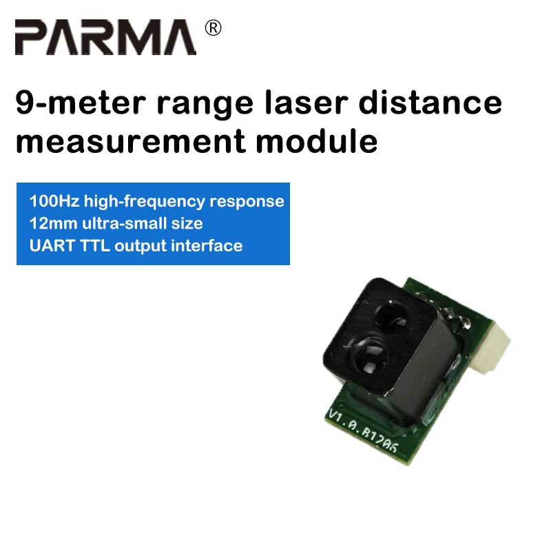 9m laser ranging module with high-precision TOF ranging, ultra-small size, easy integration, TTL serial port