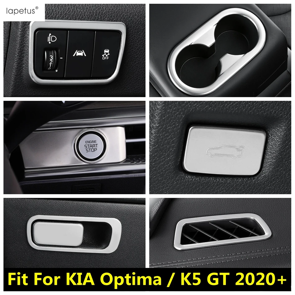 

Head Light Lamp / Water Cup / Glove Box / Start Stop Button Cover Trim For KIA Optima / K5 GT 2020 - 2022 Accessories Interior