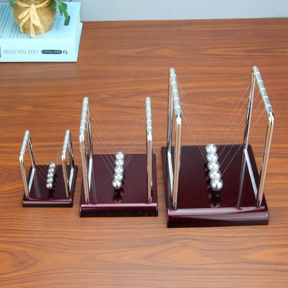 Cuna de Newton, bolas de acero de equilibrio, suministros de enseñanza escolar, péndulo de ciencia física, juguete de escritorio, dispositivo de ciencia física, decoración del hogar