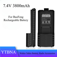 BaoFeng UV-5R Plus 7.4V 3800mAh Rechargeable Battery UV5RA Radio Accessories UV5RE BL-5 Extended Walkie Talkie Battery