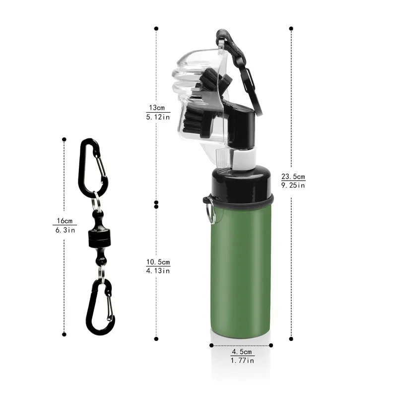 Kit de Limpeza Portátil para Tacos de Golfe com Frasco Spray à Prova de Vazamentos e Escova para Limpeza de Ranhuras - Conjunto de Ferramentas para Manutenção de Golfe