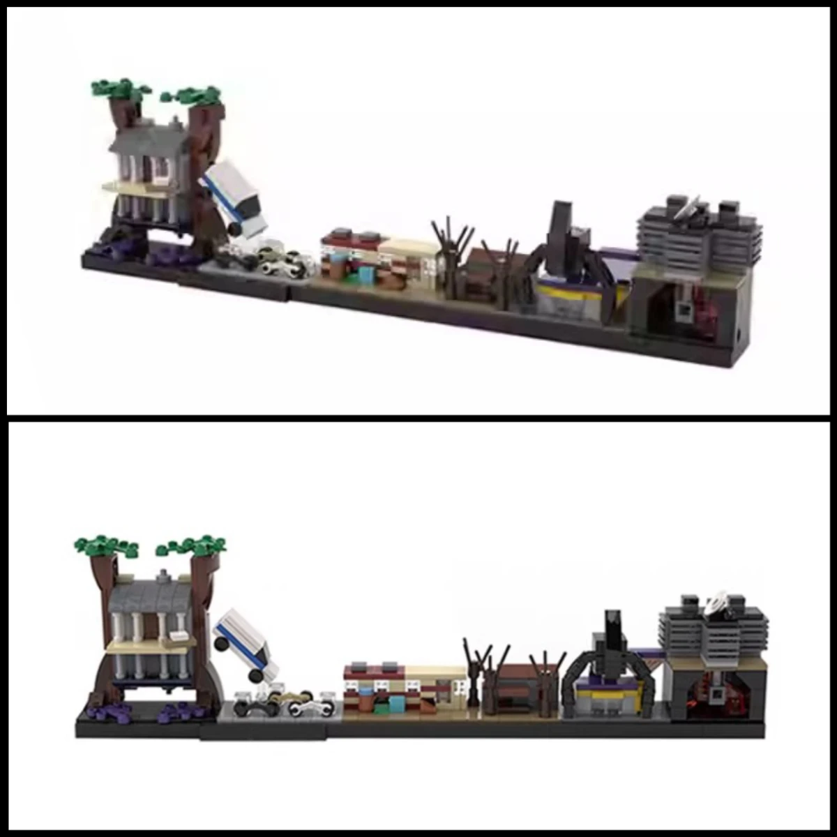 Horror-TV Vecna Uhr Kopfüber Weltansicht Skyline-Modell Fleischfressender Riesen-Teufel Demodog Baustein-Set Sammlerstück für Erwachsene Spielzeug Geschenk – Detail 11