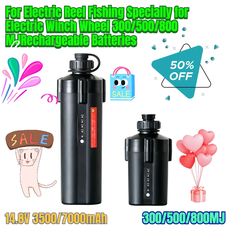 

14.8V 3500/7000mAh for Electric Reel Fishing Specially for Electric Winch Wheel 300/500/800 MJRechargeable Batteries