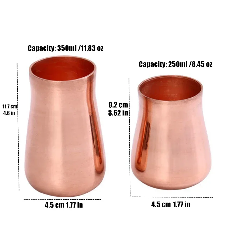 Brass Cup Pure Copper Beer Milk Mug Copper Chalice  Breakfast Cup Moscow Drinkware Tableware