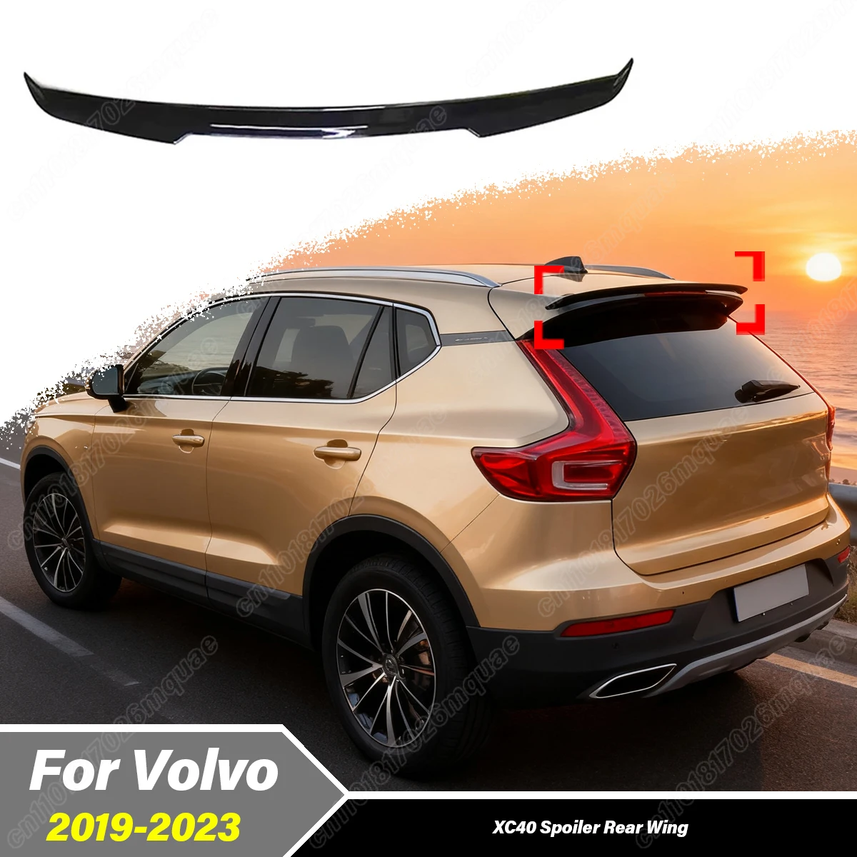 

Для Volvo XC40 ABS 2019-2023: задний спойлер на крышу, декоративное внешнее крепление, внешние аксессуары