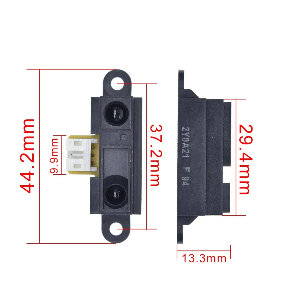 TZT GP2Y0A21YK0F 100% NEW 2Y0A21 10-80cm Infrared distance sensor INCLUDING WIRE