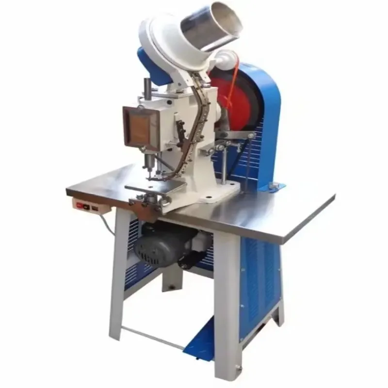 Semi-automatic shoe eyelet fastener/tag eye machine
