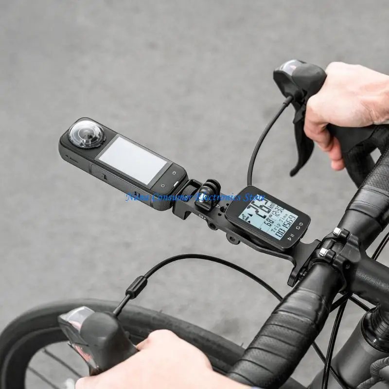 G7NE Reliable Cycling Attachment Bike Computer Mount For Recording Gear Shock Absorbing Metal Frame Smooth Capturing