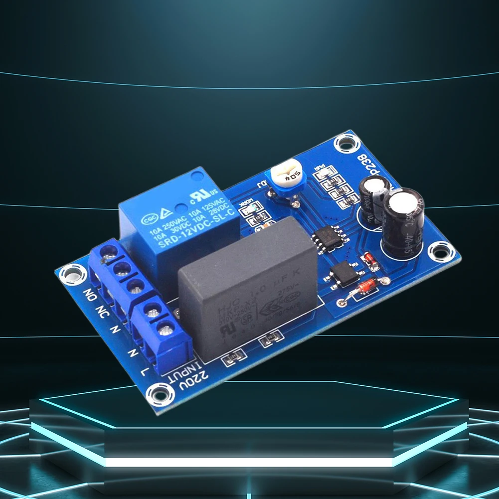 220V Time Delay Relay Module Adjustable Switch Relay Module Input Output Dropping Resistor for Corridor Staircase Light