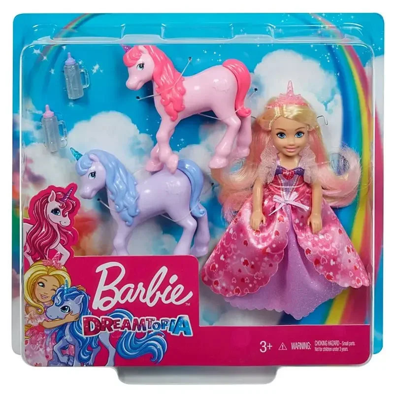 Original Barbie Doll Dreamtopia Chelsea Toys for Girls Children Gift Bonecas Beautiful Princess Baby Toys Unicorns Accessories