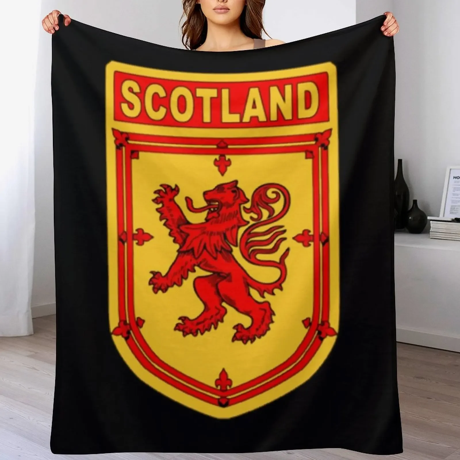 SCOTLAND SHIELD Throw Blanket Soft Thins Decorative Sofa Blankets