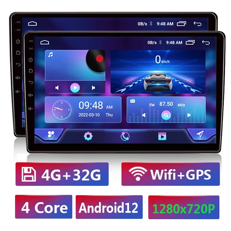 Evean (4G+32G 1280*720P ) 9''/10.1'' Android Player Double Din Car Radio Bluetooth Multimedia MP5 Player With Wifi GPS FM EQ