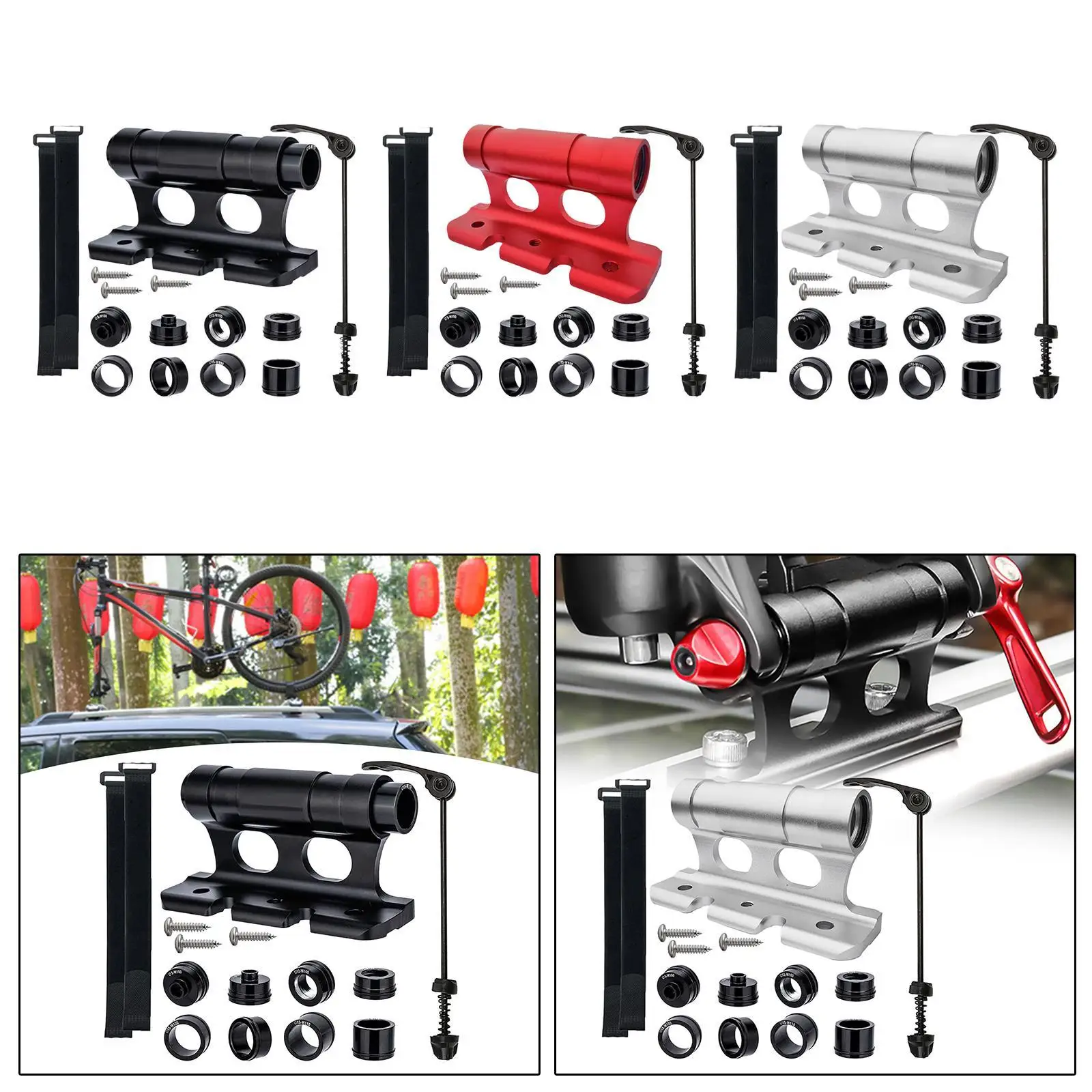 Bike Fork Mount Block Bicycle Front Fork Bracket Holder Versatile Fixed Clip Car Roof Rack for Cycling Trailer Luggage Rack