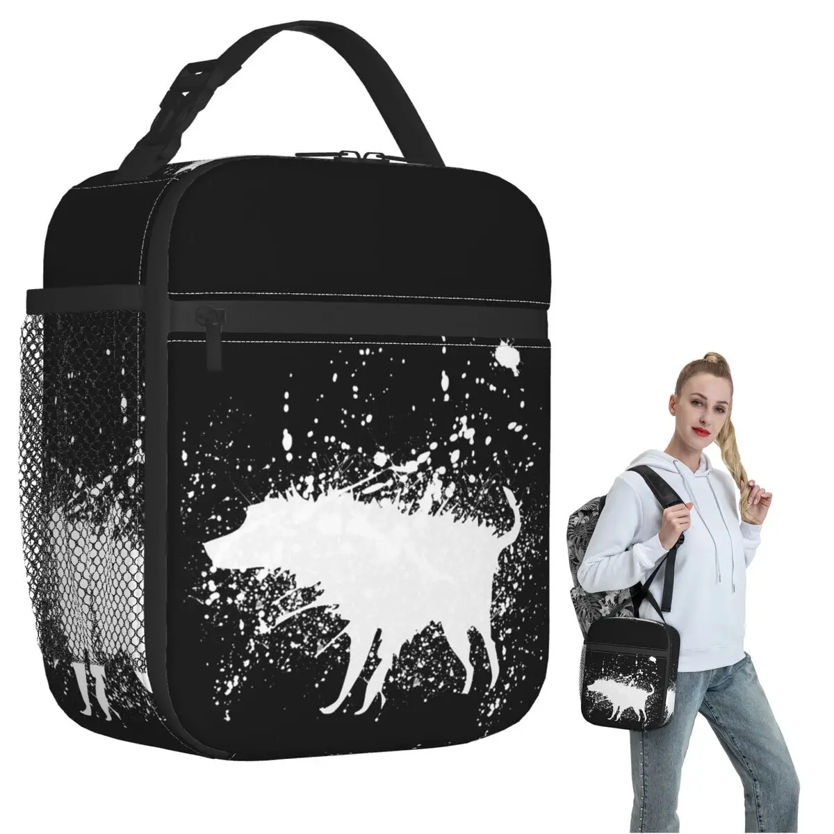 Banksy Splash Dog Insulated Lunch Bag for Women Children Leakproof Food Boxes Thermal Lunch Box Tote