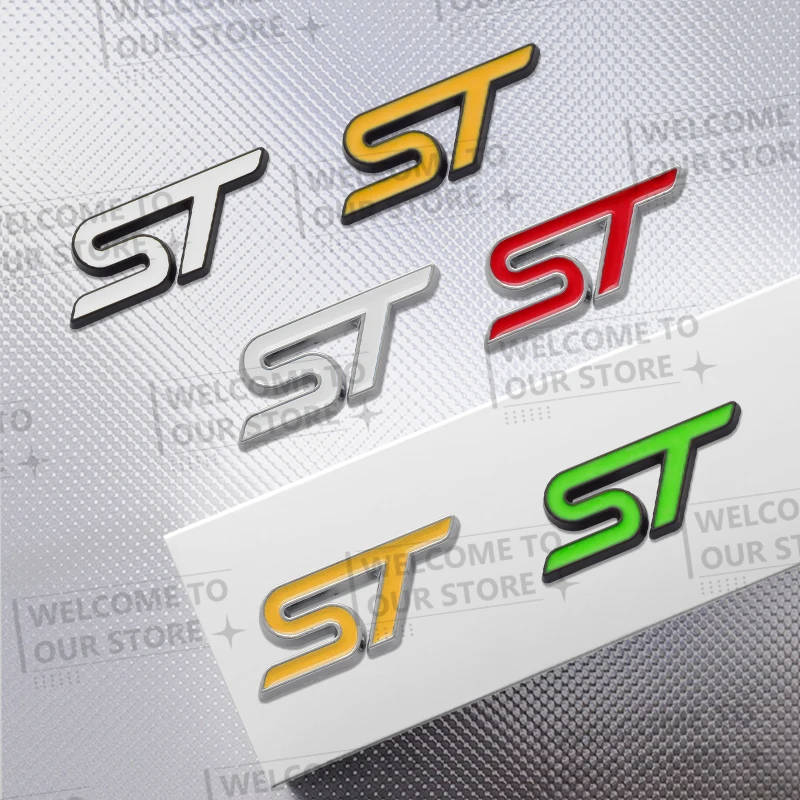 3D Metal ST Car Steering Wheel Badge Sticker Styling Interior Dekoration For Ford ST Line Mondeo Fiesta Focus F-150 Ranger Puma