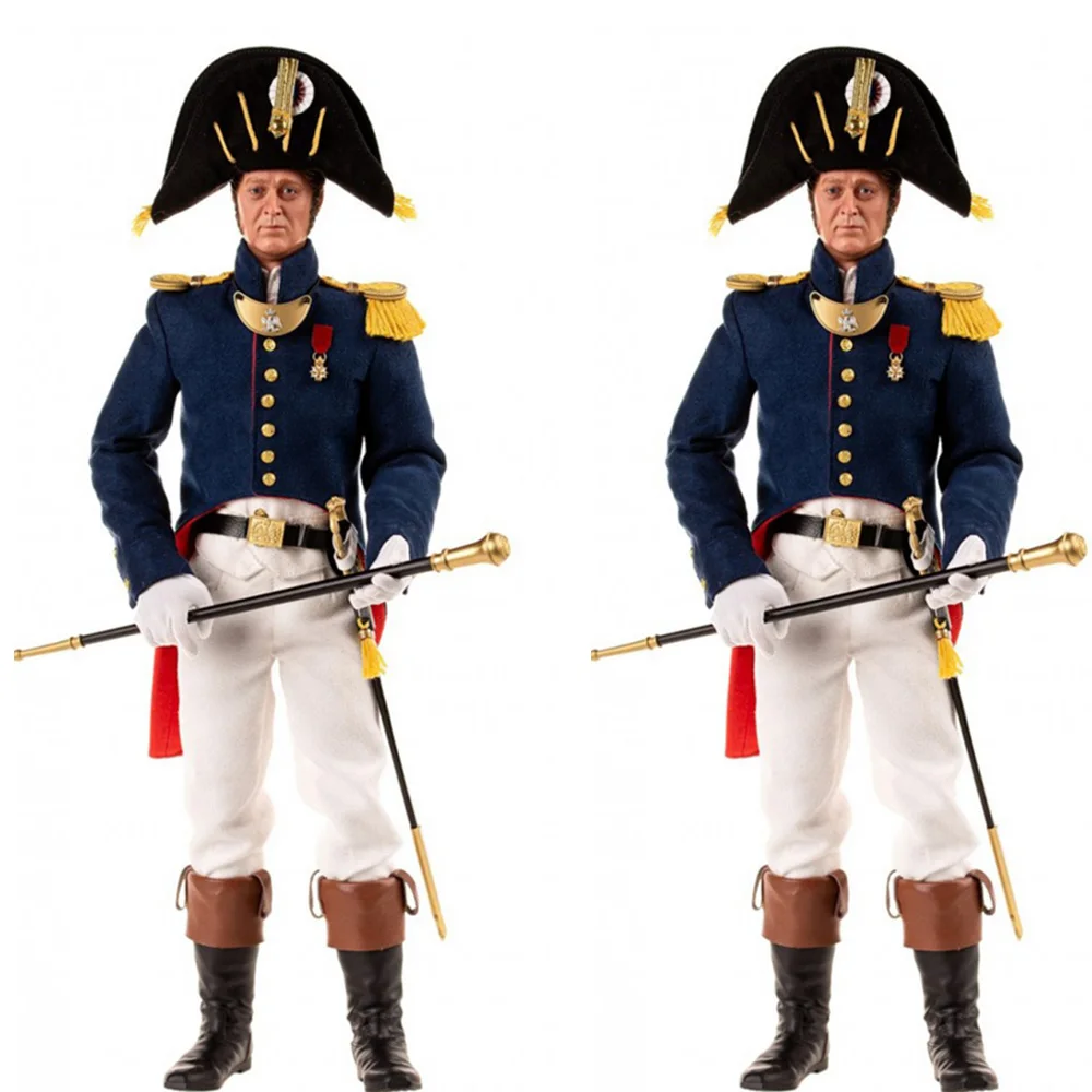 Brownart Ba-0007 1/6 Seragam Tentara Pria Napoleon Penjaga Kerajaan Pengawal Letnan Seragam Biru Set Lengkap 12 ''Figur Aksi Tubuh