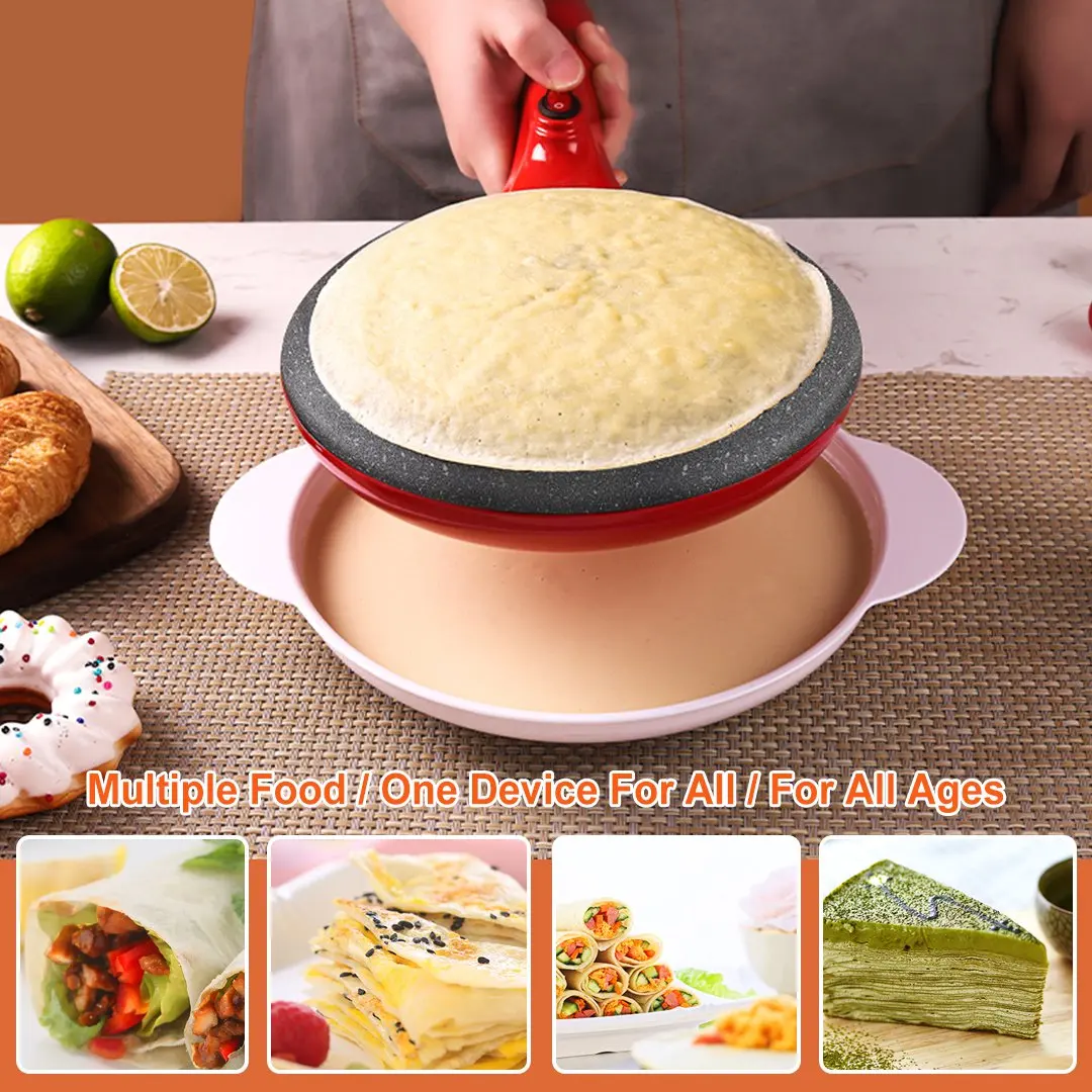 Mini Electric Pancake Maker 220V Pizza Pancake Machine Non-Stick Griddle Baking Pan Cake Machine Kitchen Appliance Cooking Tools