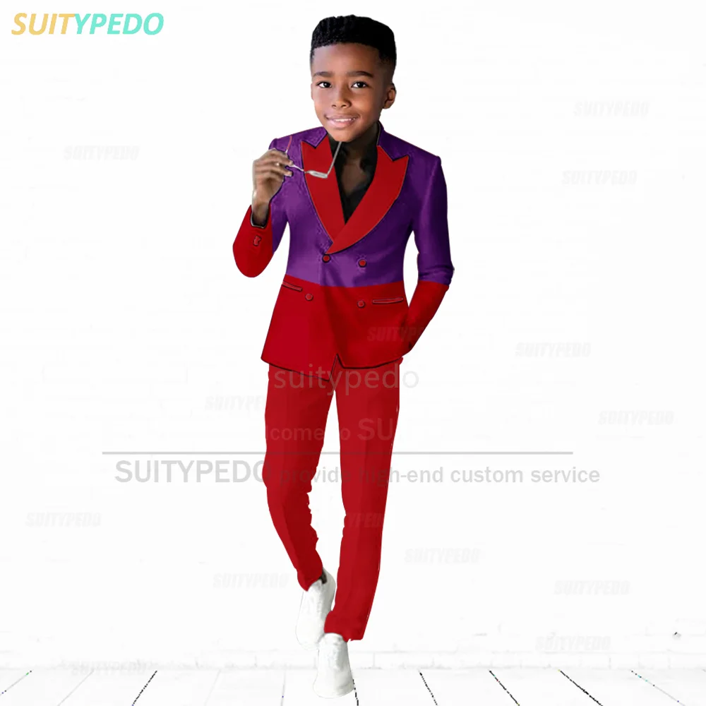 Formal Suit Sets For Children Piano Performance Classic Blazer Pants 2 Pieces School Fashion Prom Boys Luxury Slim Fit Outfits