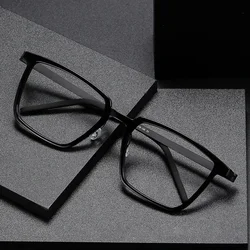 Wind Red Titanium Acetate Glasses Frame Men 2024 New Retro Vintage Prescription Square Eyeglasses Myopia Optical Eyewear Z422