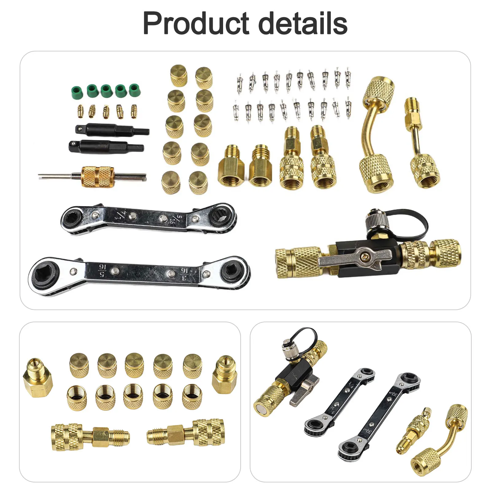 for Professional Grade Vacuum-Rated Valve Core Tool Kit for HVAC Maintenance on for r22 for r12 R407C R410A R404A for r32