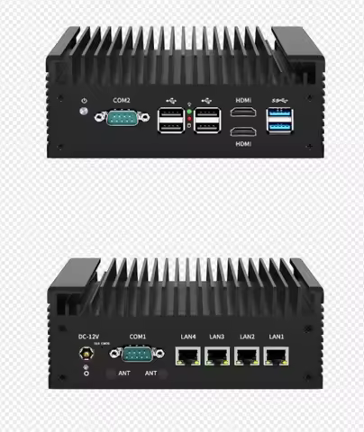 Firewall Mini PC 12th Gen Intel N100 2.5G Soft Router 4x I226 LAN DDR5 Industrial Mini PC Soft Router PfSense Firewall with Fan