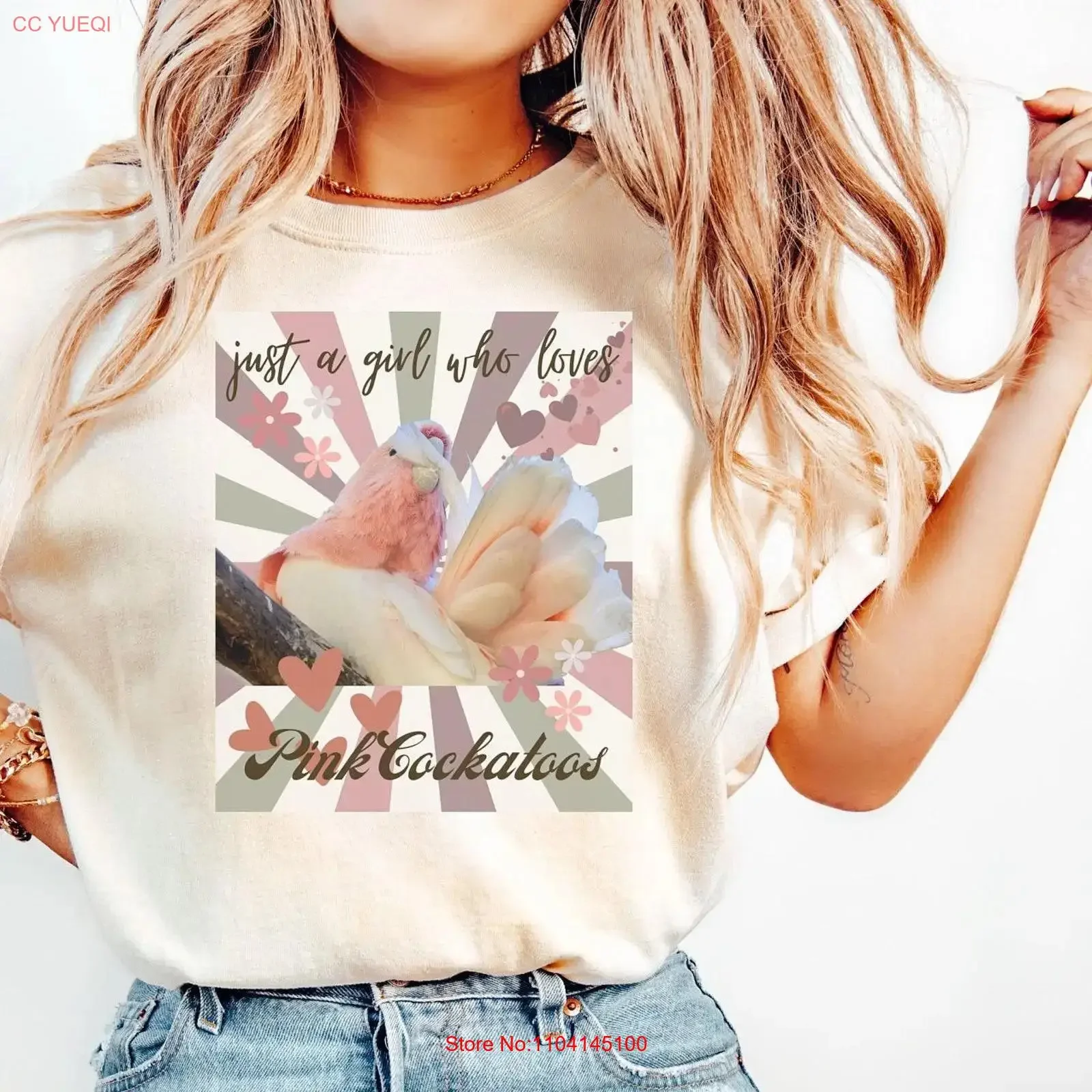 الرجعية الكبرى ميتشل تي شيرت الوردي كوكاتو الببغاء الأسترالي s الاسترالي الطيور عاشق أمي خمر غسلها للجنسين أنيق امتدت #1