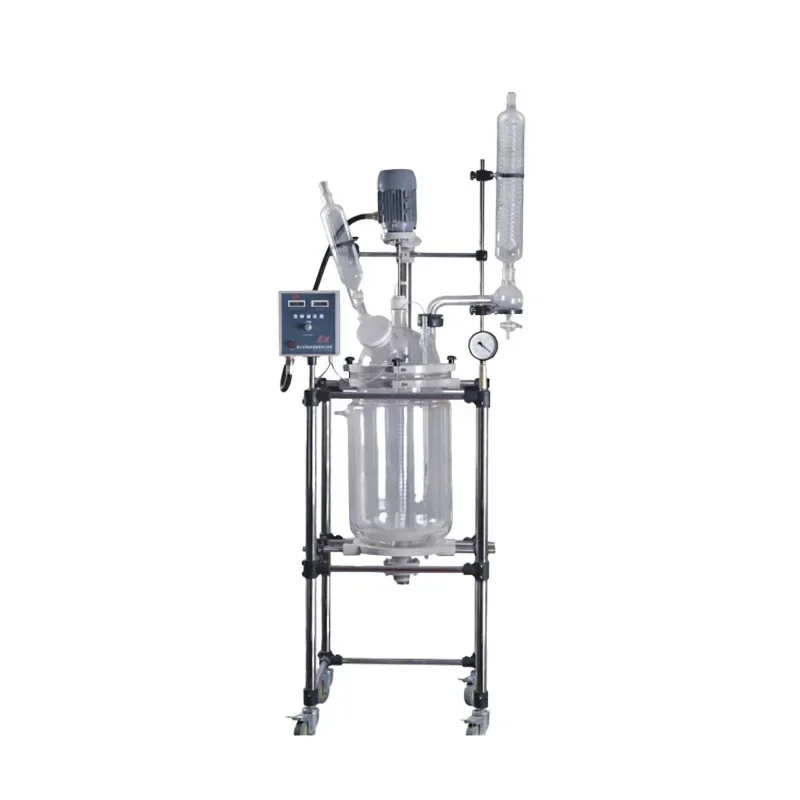 30L Double Glass Reactor for Pilot Chemical Reaction 30L Jacketed Glass Reactor