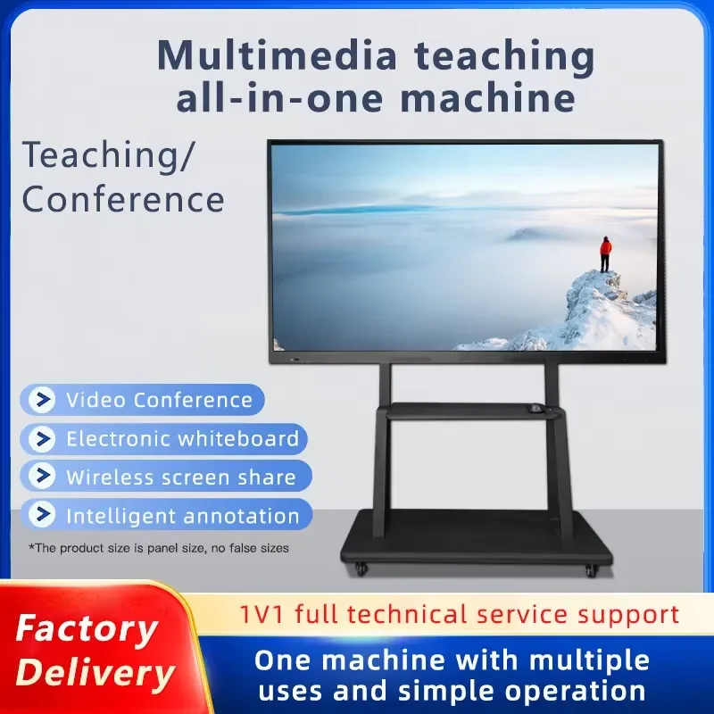 55 Inch 4K Android Touch Screen Interactive Whitard Digital Smart Board For Office Meeting Classroom Education