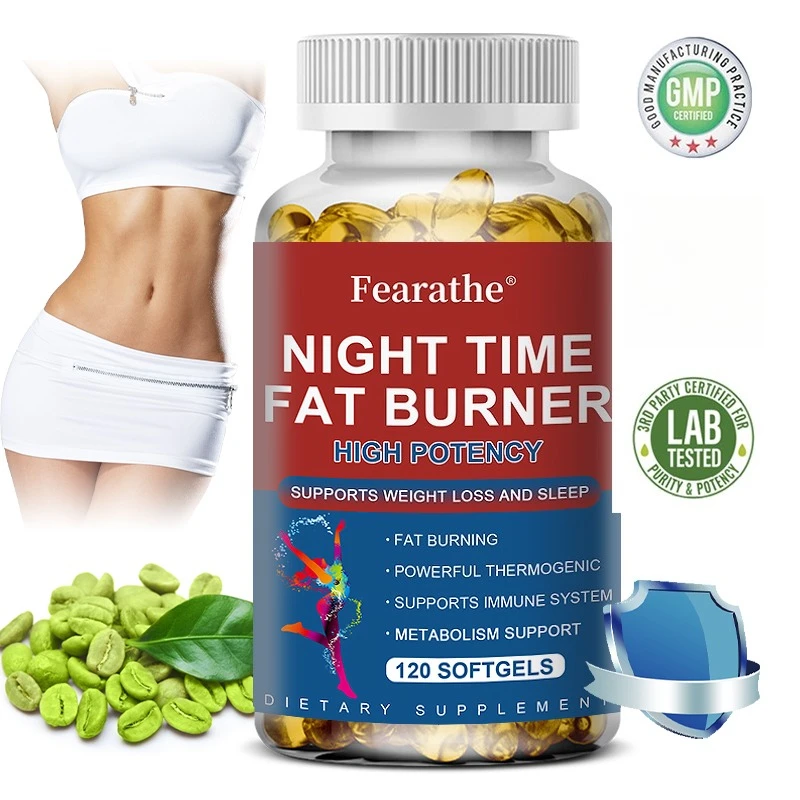 

Nighttime Fat Burner capsule - Supports Weight Loss and Sleep, Helps Promote Metabolic Cleansing, Inhibits Fat Accumulation, Non-GMO